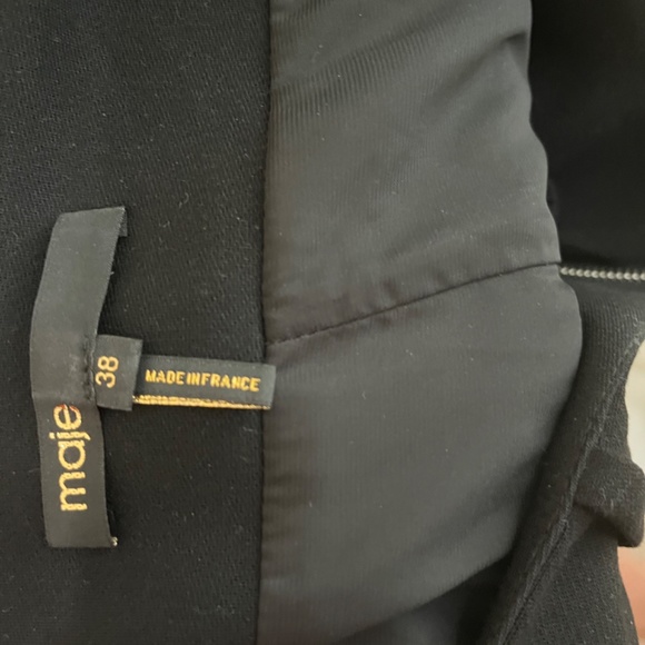 Maje Jeli Zip front mini skirt black - Picture 3 of 5